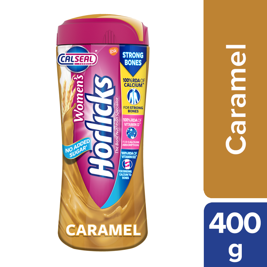 Horlicks Women's Plus Caramel Refill 400g | Health Drink for Women, No  Added Sugar & Horlicks Health & Nutrition Drink for Kids, 500g Jar |  Classic